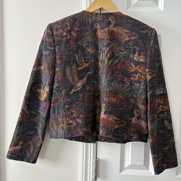 Lands End Vintage Brocade Duck Jacket - Picture 3 of 9